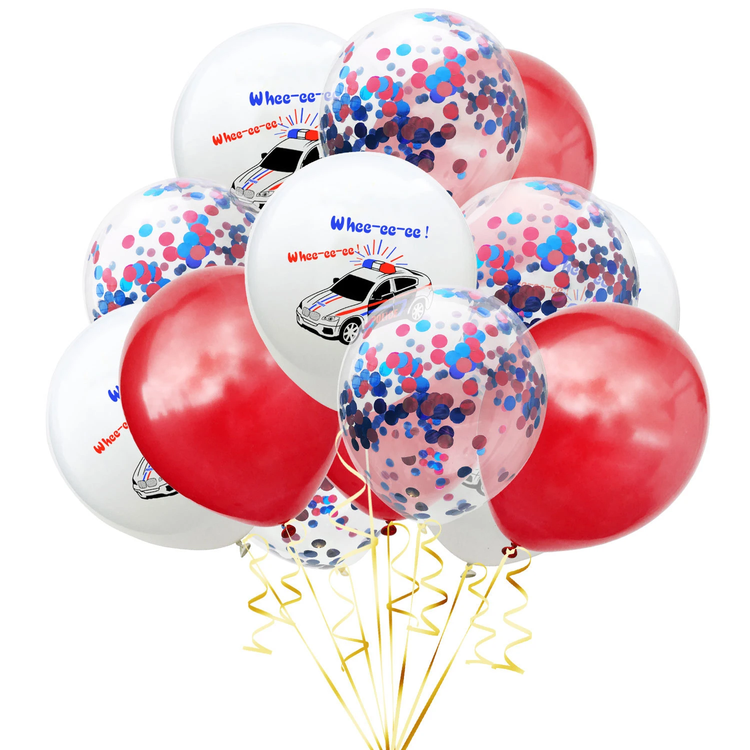 15 шт. латексные воздушные шары с конфетти в стиле мультфильма скорая помощь