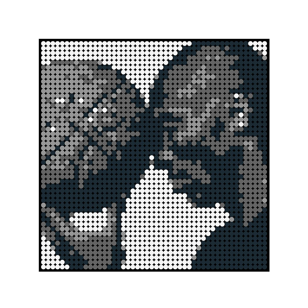 

DIY2304pcs Kobeds Bryanteds Famous Basketball Player Pixel Mosaic Art Painting Collection MOC Building Blocks Bricks