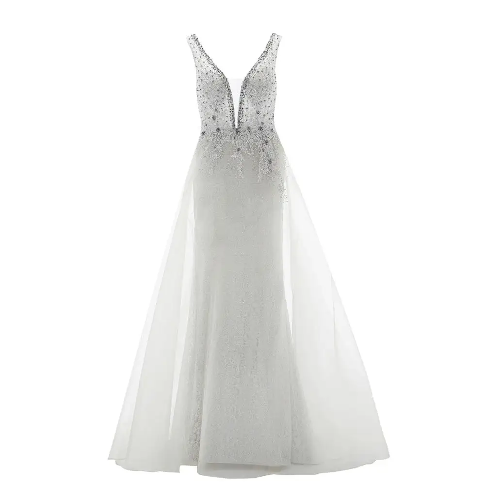 Д. Т. Русалка вечернее платье сексуальное Холтер v-образным вырезом кутюр бисером