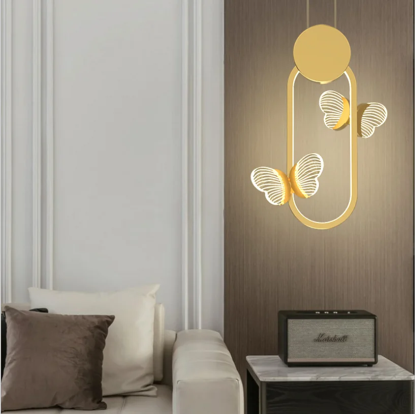 

Modern/LED/bedside chandelier warm and romantic bedroom lamp butterfly led lamp room guest room lamp