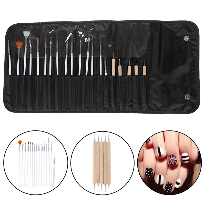 Новинка 20 шт./компл. профессиональная ручка для рисования искусственных ногтей