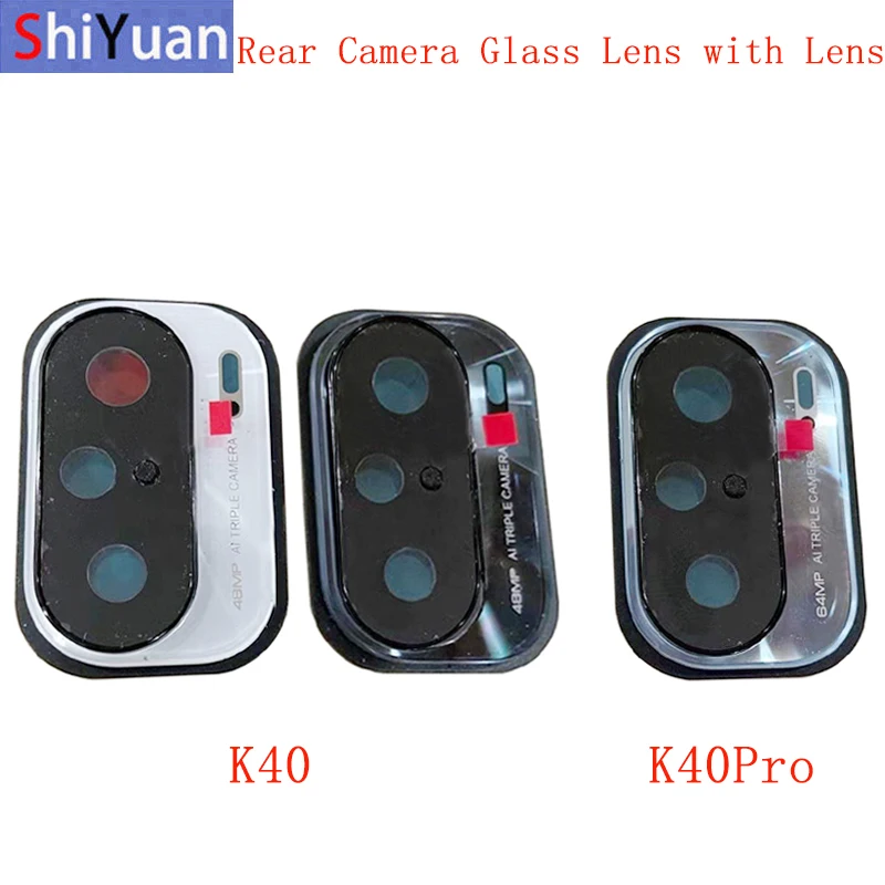 

Rear Back Camera Lens Glass with Frame Holder For Xiaomi Redmi K40 K40Pro K40Pro Plus Replacement Repair Spare Parts