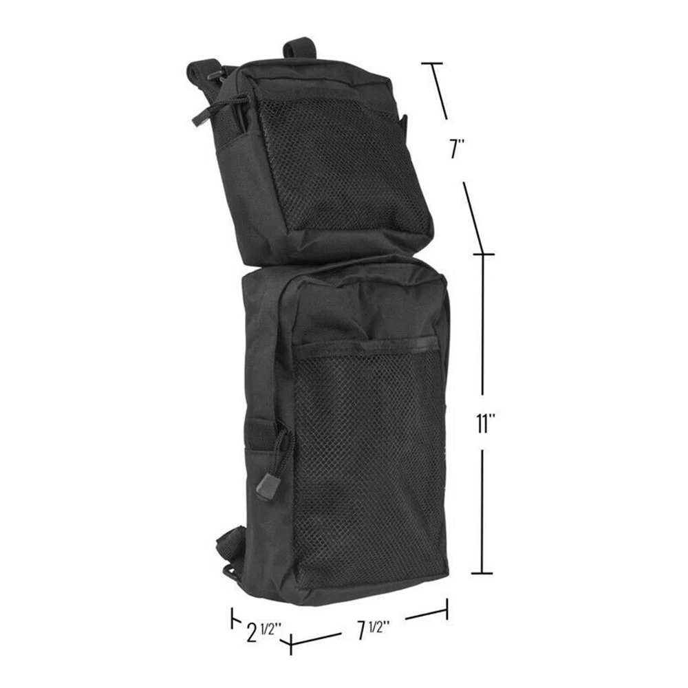 

Holder Saddle bags 1 Pair Zipper Pockets Accessories Oxford cloth ATV Black