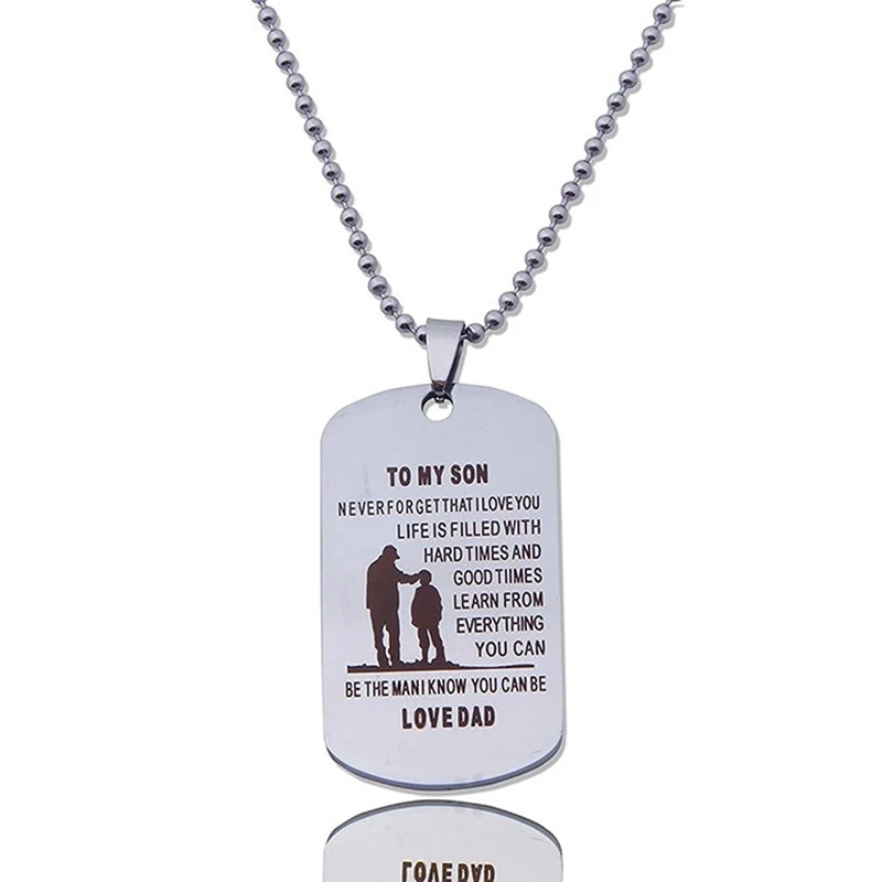 Модные мужские ожерелья в армейском стиле ожерелье с подвеской моему сыну любовь