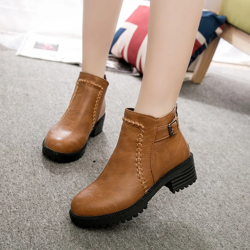 

Platform Cotton Fur Goth Plush Winter Boots Ankle Chunky Waterproof Plus Velvet Warm Snow Boots Booties Women Winter Boots Women