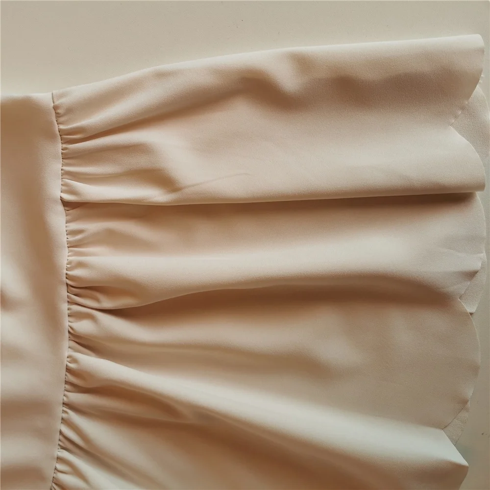 

Summer Sleeveless Women Blouse Beige Elegant Office Lady Work Shirts Tops Korean Style 2021 New Female Ruffle Plain Chic Blousa