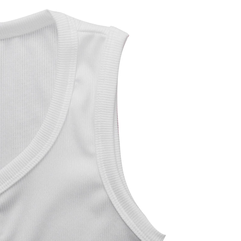 

Sexy Hollow Out Tank Tops Sleeveless Crop Vest Solid Female Summer Knitted White Summer Women Slim Top Streetwear