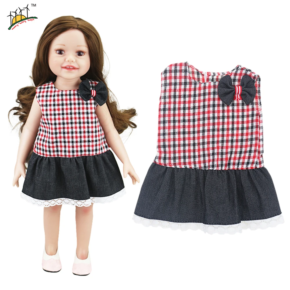 

Baby Doll Clothes Plaid Pants and Blouse Set fit 43cm Baby-born Doll, 18 Inch American & Our Generation Girls Dolls Accessories