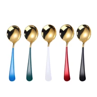 stainless steel small spoon for hotel top grade soup spoons anti scald coffee dessert spoon tableware