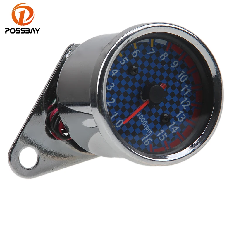 Тахометр POSSBAY12V универсальный тахометр для большинства мотоциклов|motorcycle tachometer