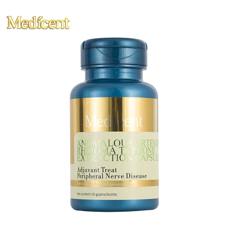 

Medicent Anomalous Artemisia Rhizoma Typhonii Extraction Capsule, Adjuvant Treat Peripheral Nerve Disease, Cure paralysis, 50pcs