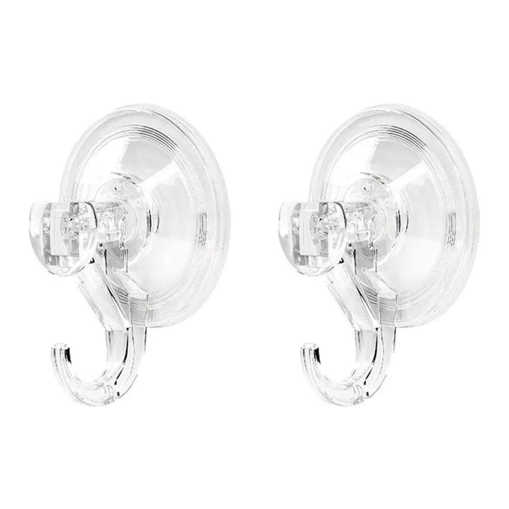 

2/4 PCS Transparent Strong Suction Cup Hook Self Adhesive Door Wall Hangers Rack Cup Sucker for Home and Kitchen Bathroom