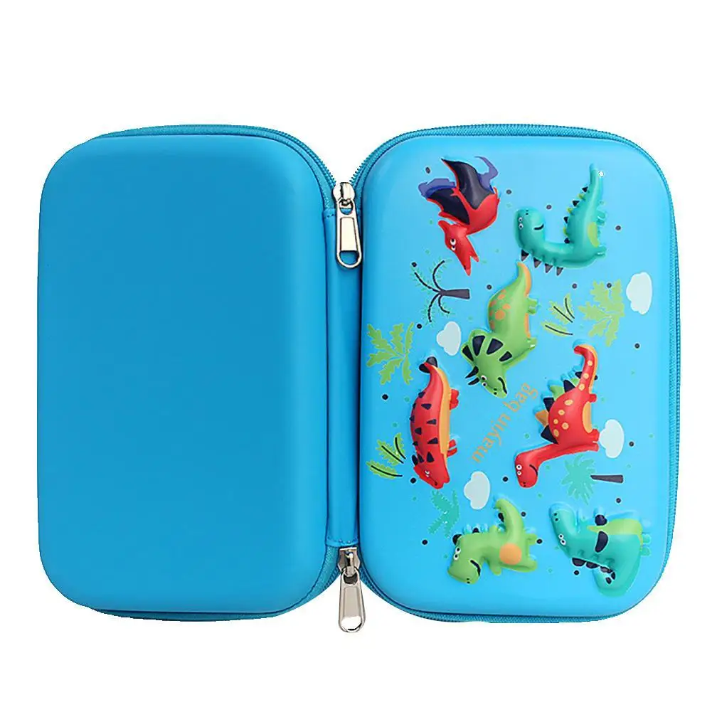 3D с рельефным рисунком для девочек Дракон молния Карандаш Чехол ручка сумка