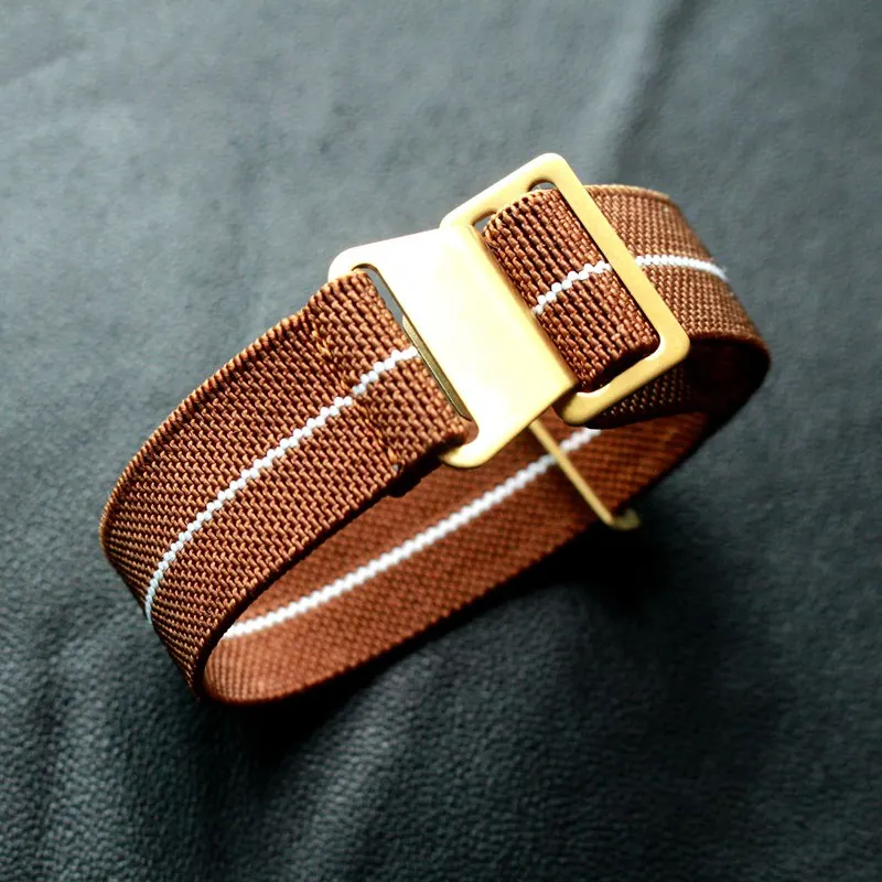 

22/20MM watchband for Color Parachute France Elastic Nylon Outdoor Military Watches Movement Retro NATO Strap for men
