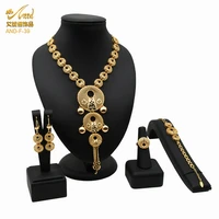aniid dubai jewelry set wedding nigerian for women african gold plated bridal luxury necklace earrings bracelet ring set gifts