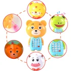 Лидер продаж, милая детская электронная игрушка для телефона, Детская мультяшная мигающая музыка, детская игрушка