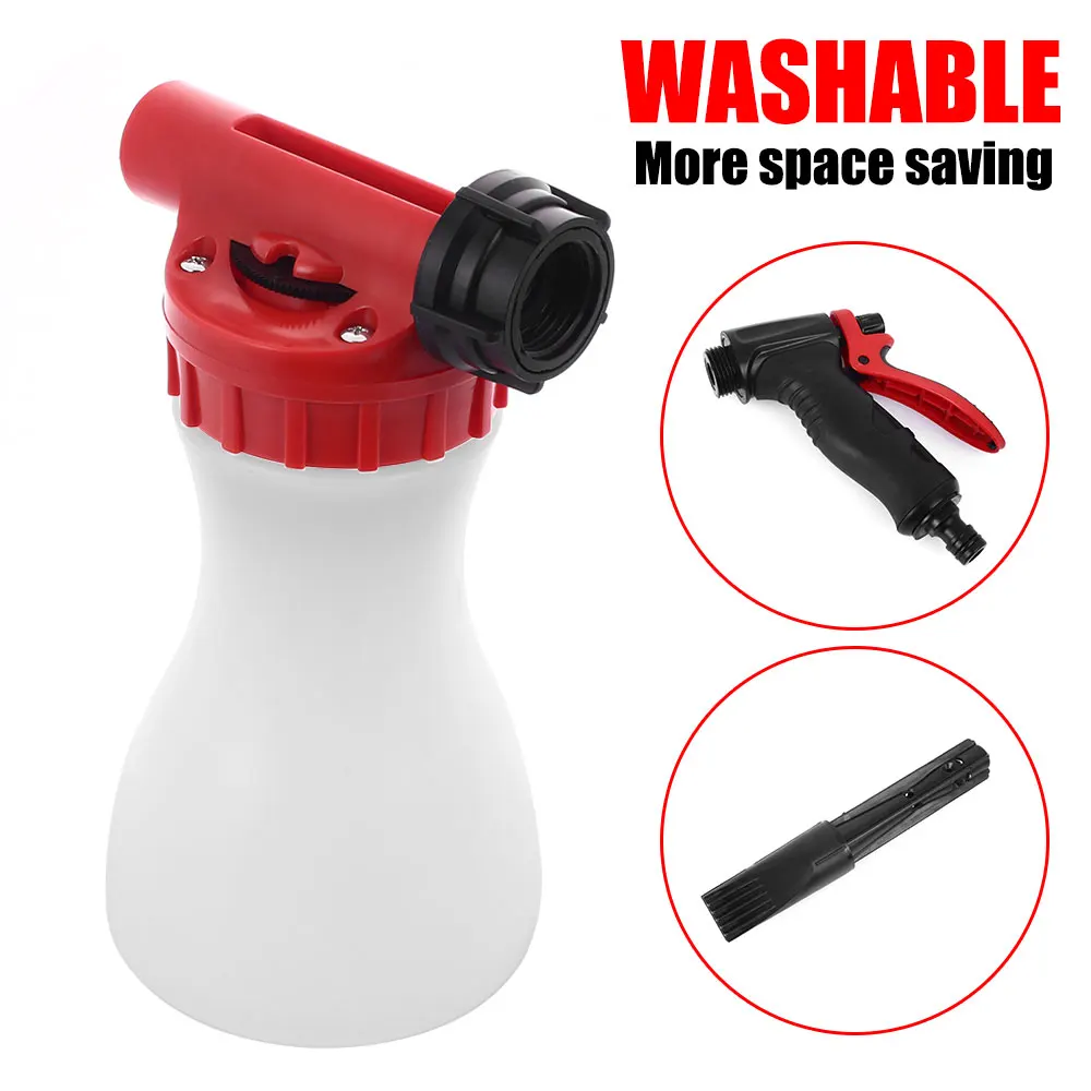 

Universal 800ml Car Foamer Wash Bottle Snow Foam Lance Connection Sprayer Supplies Wash With Adapter Pressure Washer Gun