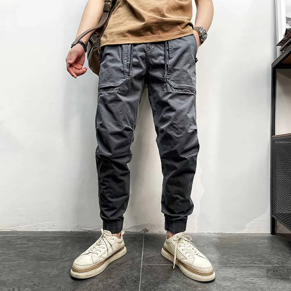Брюки-карго мужские с эластичным поясом повседневные джоггеры-султанки