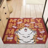 doormat new year 90x60cm pvc bathroom door mat luck tiger festival 2022 home decoration non slip rug for living room