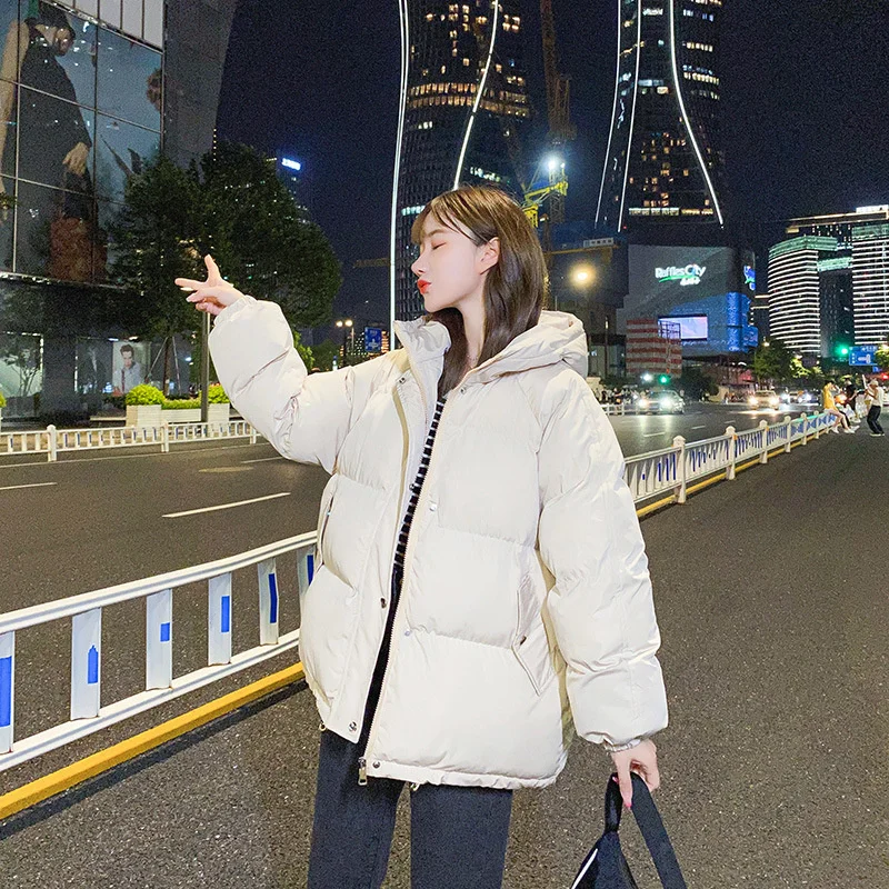 Cotton padded female student Korean version loose thickened bread jacket winter cotton jacket down cotton jacket