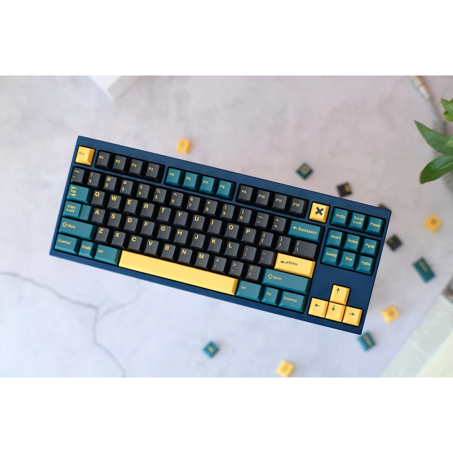 GMKY 173 Keycaps Cherry Profile DOUBLE SHOT Thick PBT Keycaps ABS Font for MX Switch Mechanical Keyboard