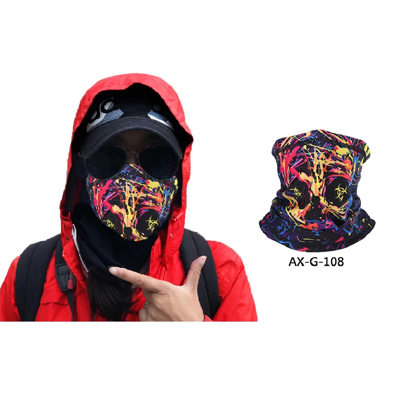Повязка на голову шеи Открытый шлем 3D Череп Велоспорт маска для лица