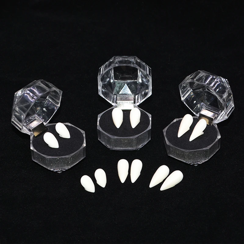 1 пара смоляных зубьев вампира реквизит для косплея костюм Хэллоуина накладные