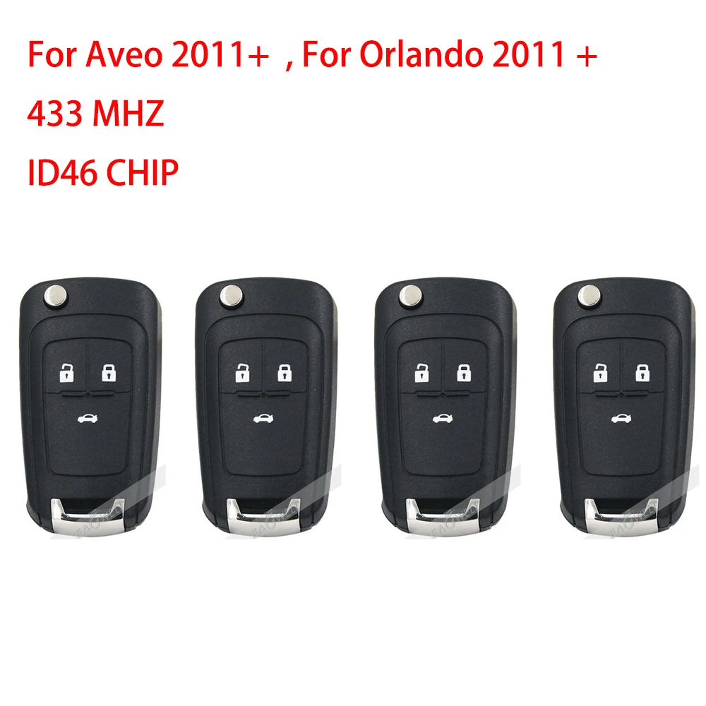 4x 3 кнопки автомобильный пульт дистанционного ключа костюм для Chevrolet Cruze Aveo Orlando