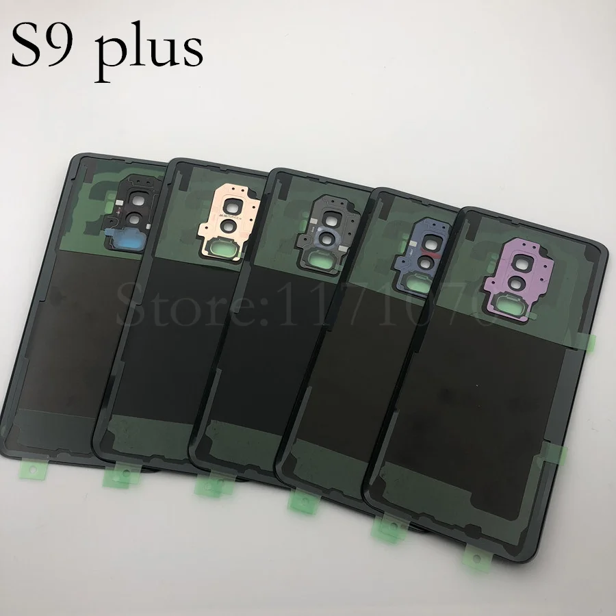 Для samsung Galaxy S9 плюс s9+ G965 SM-G965F G965FD S9 G960 SM-G960F G960FD стеклянная задняя крышка батарейного отсека двери Корпус Замена