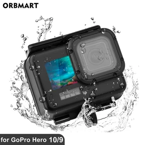 Водонепроницаемый корпус для GoPro Hero 10 9 Черный Защитный чехол для подводной съемки для Go Pro 10 9 GoPro9 Hero9 аксессуары