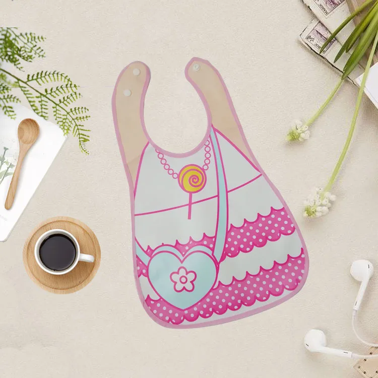 Love bag Мультяшные детские нагрудники Eva водонепроницаемые детские слюнявчик для кормления для маленьких девочек и мальчиков слюнявчик для полотенец с принтом фартук EVA Bib - Цвет: Love bag