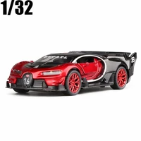 132 diecast alloy car bugatti vision gt sports car model with sound light pull back children toys favorite free shipping