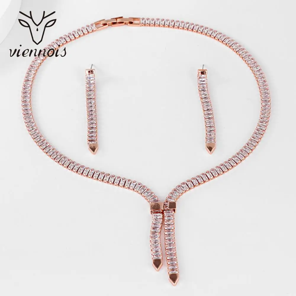 Роскошное бриллиантовое ожерелье и серьги подвески Венская версия комплект