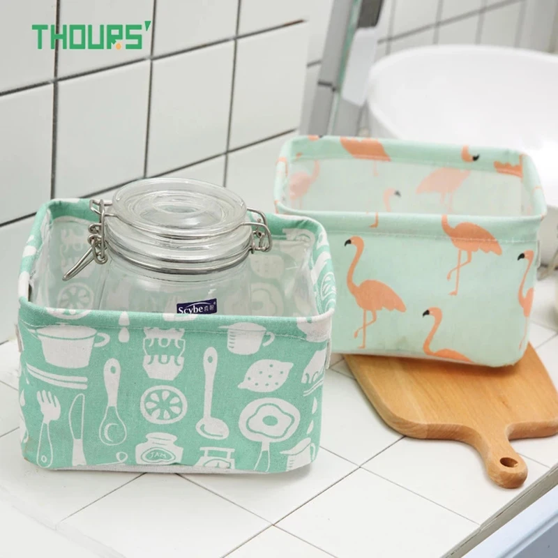 

Thours Desktop Storage Basket Sundries Underwear Toys Bax Cosmetics Small Items Finishing Container Makeup Organizer Case