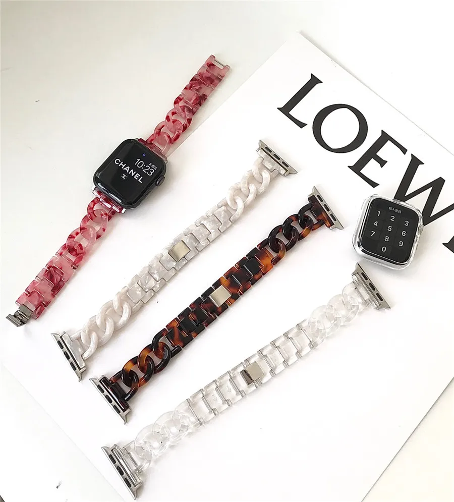 Fashion Luxury Bracelet for Apple Watch Series 6 5 4 3 2 1 SE Watchband for Iwatch 38 40 42 44MM Women Band Accessories