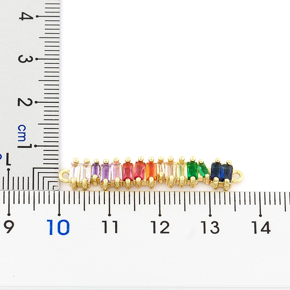 Лидер продаж ожерелье из меди с цирконом и радугой Разноцветные Подвески в виде