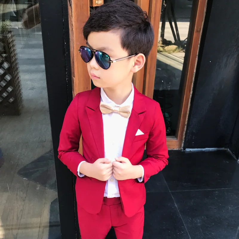 Fashion Boys Formal Wedding Birthday Party Suits Children Clothes Sets Kids Blazer Pants ceremony Costumes Baby Outfits | Детская одежда