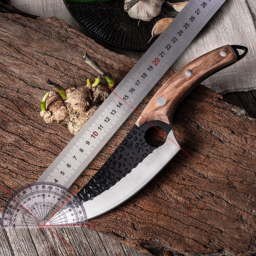 

Handmade Forged Kitchen Knife Stainless Steel Filleting Knives Set Serbian Viking Cleaver Cooking Butcher Accessories Tools
