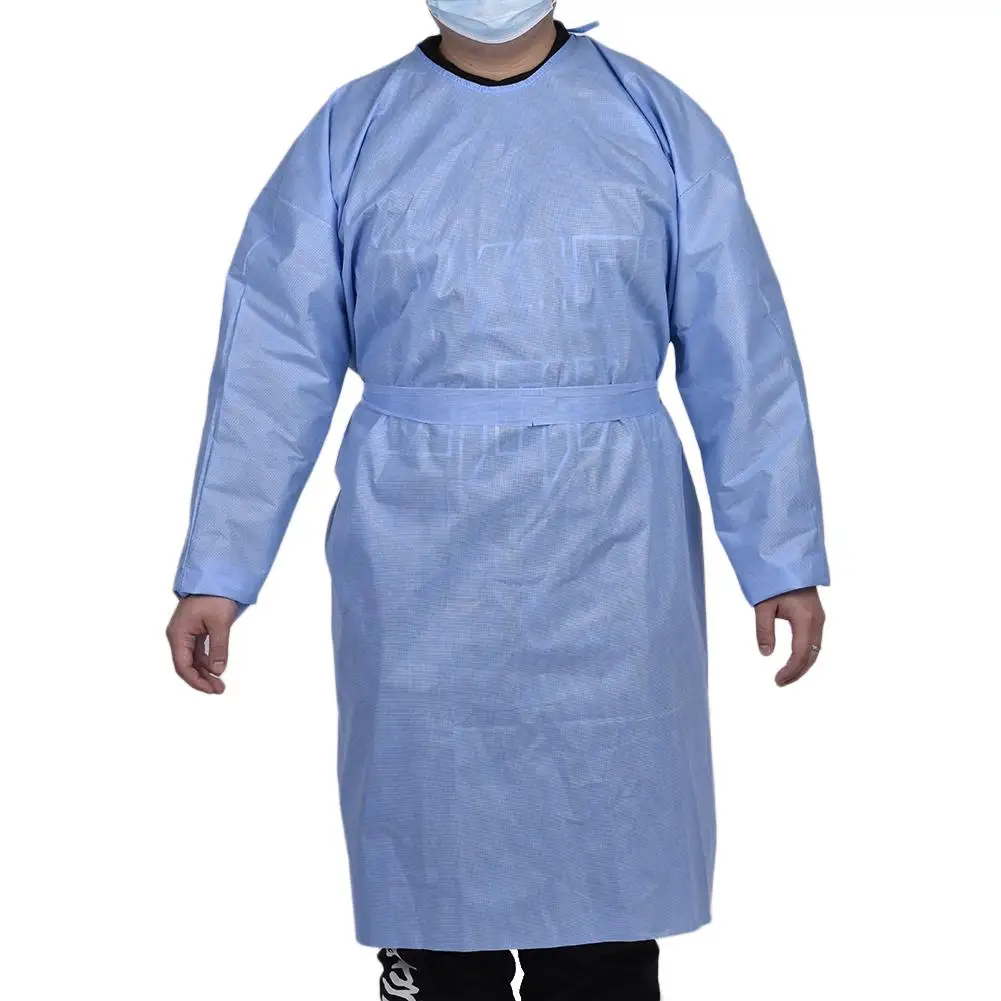 

10pcs/pack Disposable Thicken Waterproof Protective Coverall Suit Elastic Non-woven Dustproof Isolation Clothing For Outdoor