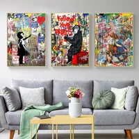 follow your dreams street graffiti art canvas posters paintings abstract pop art canvas prints for living room home decoration