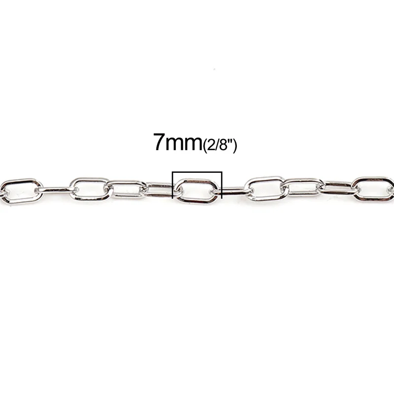 Соединительные Кабельные цепи для скрепок 2 метра Железный сплав Серебристый