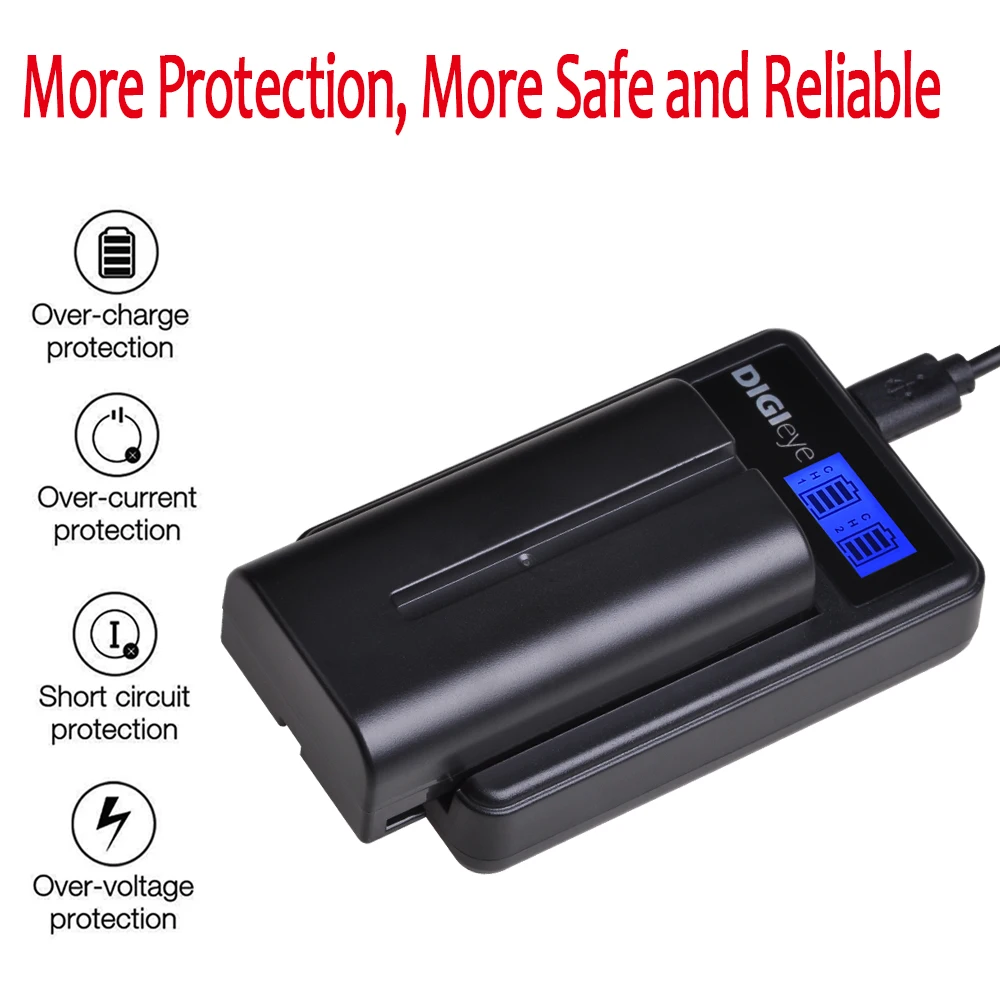 NP-F550 NP-F570 NPF570 Зарядное устройство или ЖК-дисплея для Sony NP F970 F750 F960 F530 F570 и CCD-RV100 SC5 SC9