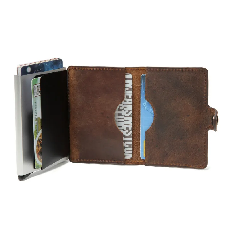 Кошелек мужской из натуральной кожи с RFID защитой и отделением для кредитных