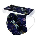 Маска одноразовая для мужчин и женщин, защитная дышащая, с 3d принтом животных, черная, 1050 шт.