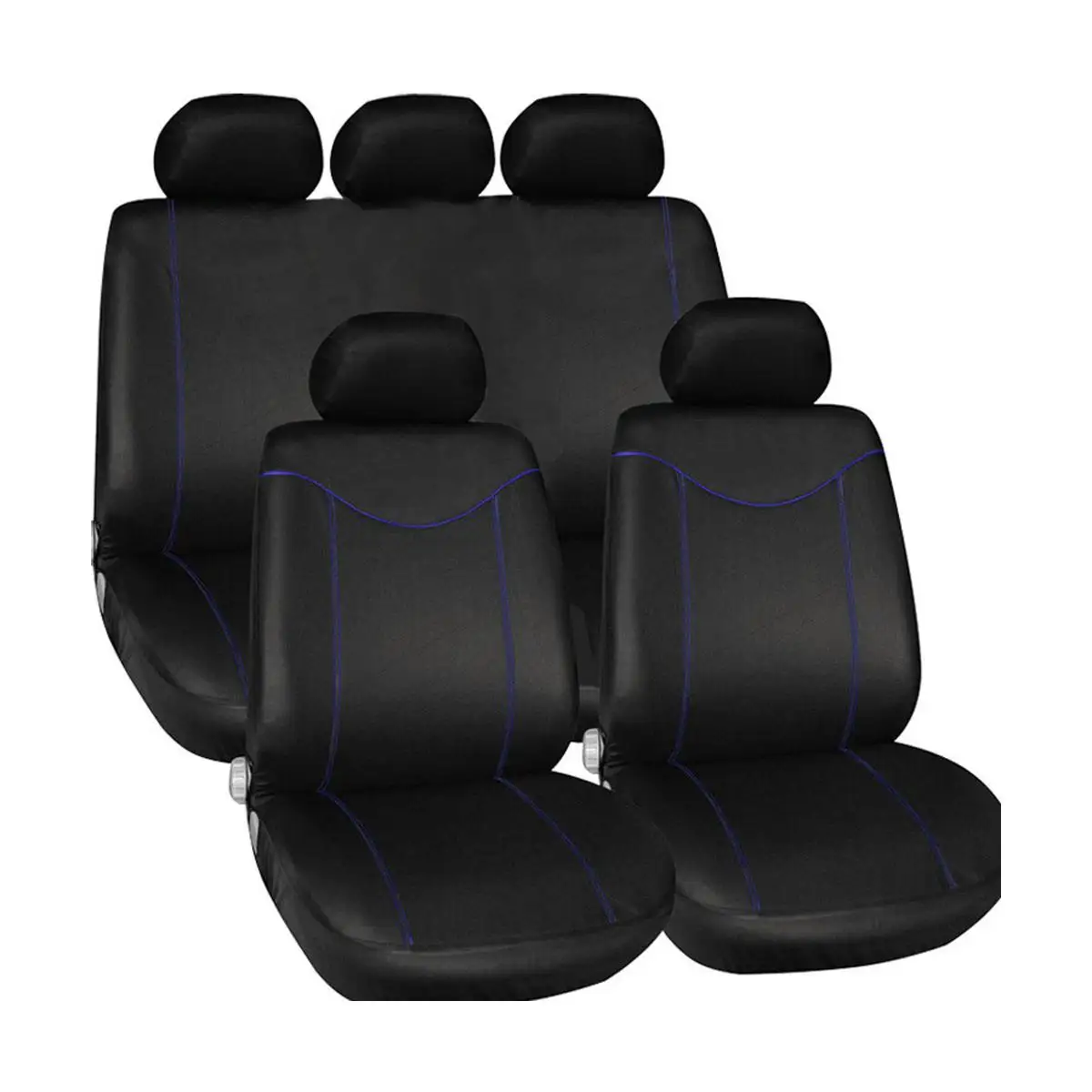 blue 9pcs 4/9 Шт Автомобильные Чехлы На Сиденья полный набор Универсальный Авто сиденья протектор подушка спереди и сзади сиденья автомобиля аксессуары для интерьера автомобиля для укладки волос - Название цвета: blue 9pcs