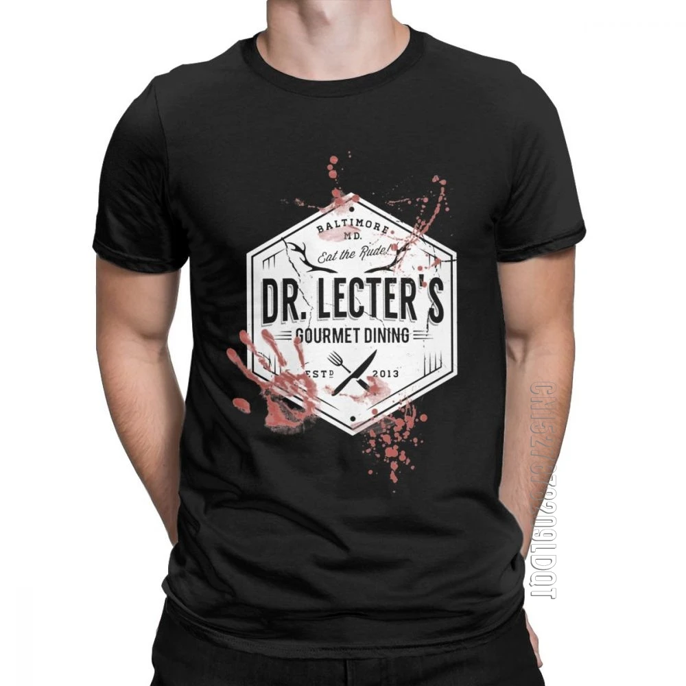 Мужская футболка с надписью Dr Lecter's food Hannibal | одежда