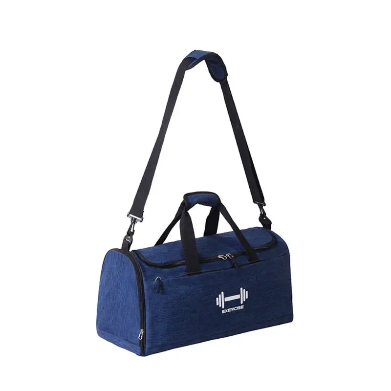 Спортивная сумка для спортзала для мужчин и женщин Водонепроницаемая дорожная сумка для путешествий сумка для багажа с мокром карманом и обувью Compart для мужчин t - Цвет: dark blue
