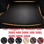 SJ автомобильный коврик для багажника, поднос для багажника, авто напольный лайнер, грузовой ковер, багажная грязевая накладка, аксессуары для Peugeot 2008, 2014-2020