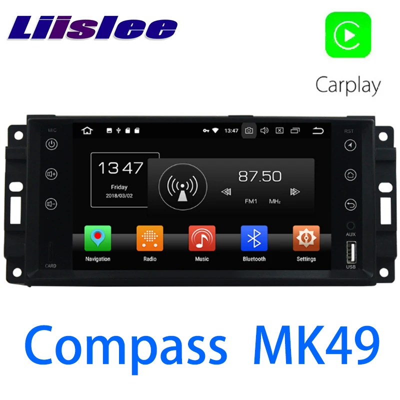 LiisLee Автомобильный мультимедийный GPS HiFi аудио Радио стерео для Jeep Compass MK49 2010 ~ 2016
