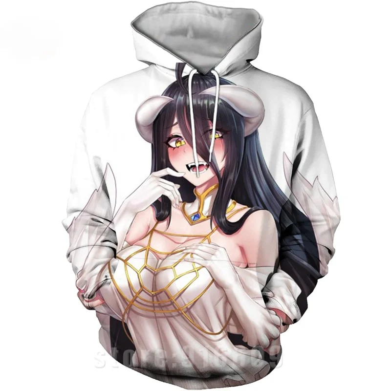 

Skull overlord clothes anime 3d sexy albedo sweatshirt men women's fantasy adventure romance romance hoodies